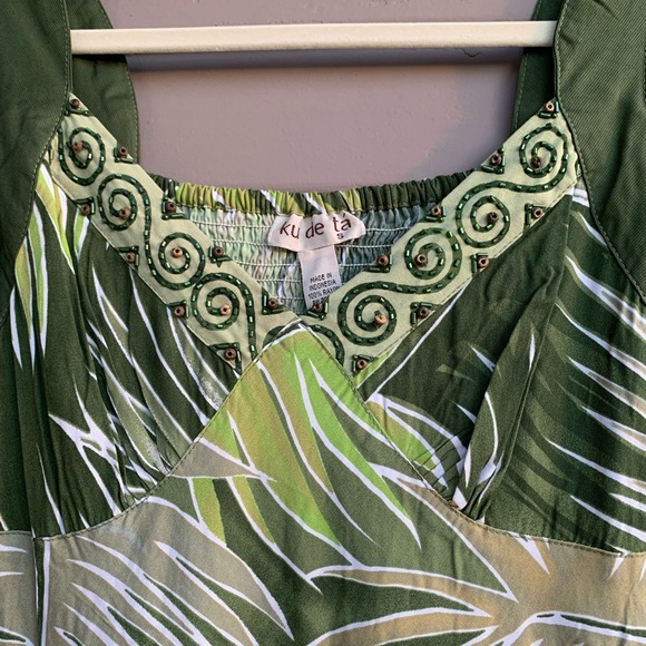 Ku De Ta Tropical Dress Womens Size small Green Small. - Picture 7 of 16